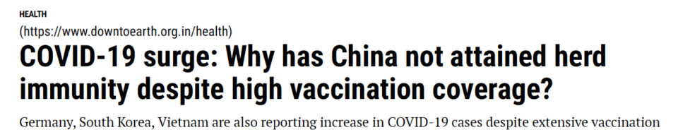 La Cina non raggiunge l'immunità nonostante le vaccinazioni