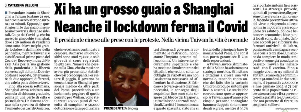 XI lockdown a Shangai